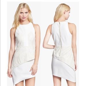 Elliatt Embellished Faux Leather Sheath Dress